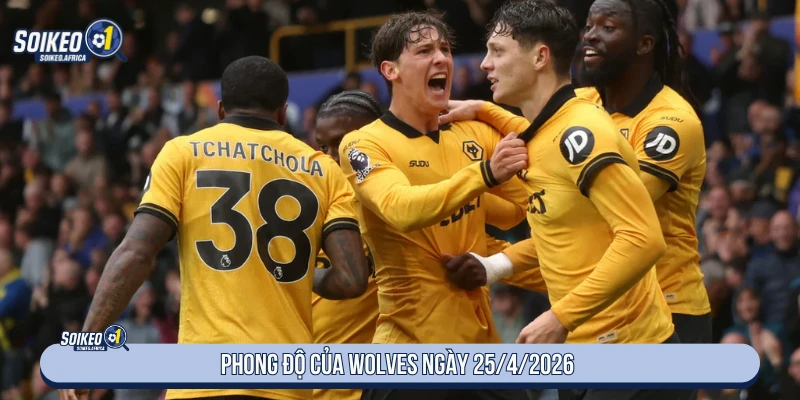 Soi Kèo Wolves Vs Tottenham 21:00 Ngày 25/4/2026 Premier League Phong độ của Wolves ngày 25/4/2026