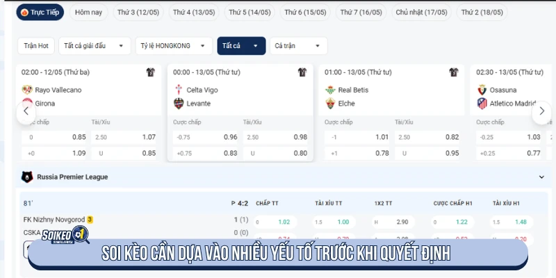 Soi Kèo online - Soi Kèo Bóng Đá, Kèo Nhà Cái Hôm Nay Soi kèo cần dựa vào nhiều yếu tố trước khi quyết định